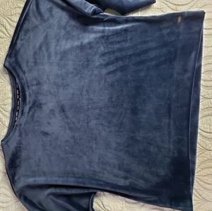 DKNY Sport Blue Velour top XL